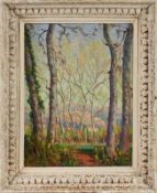 Gemälde Charles Blanc 1896 Limoges - 1966 Paris "Blick in ein Birkenwäldchen" u. re. sign. Ch. Blanc