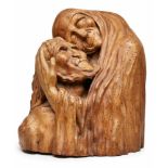 Skulptur Ferdinand Andri (Österreich, 1871 - 1956) Pieta, 1. Hälfte 20. Jh. Nussbaum, vollrd.