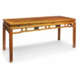 Gr. Painting-Table, China 19. Jh. Massiv Elmwood/Ulme u. Wurzel-Elmwood/Ulme furn., breite