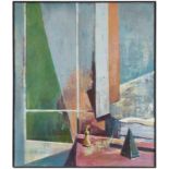 Gemälde Norbert Keseberg geb. 1948 Nürnberg "Interieur- das Piano am Fenster" u. re. sign. u. dat.