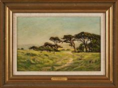 Gemälde Harold Goldthwait geb. 1869 - 1932 Hampstead "Weite Landschaft" u. re. sign. H. Goldthwait