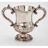 Pokal, Silber England, 1837, 490g, gestaucht