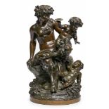 Bronze nach Clodion (Claude Michel)(1738 Nancy - 1814 Paris) "Weiblicher Faun mit zwei