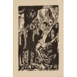 Holzschnitt Ernst Ludwig Kirchner1880 Aschaffenburg - 1938 Frauenkirch- Widboden "Bordellszene" 15 x