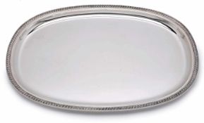 Tablett, 800er Silber, Wilkens, Palmettenrand, 36 x 26 cm, 755g