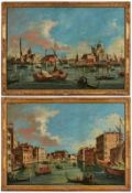 Paar Gemälde nach CanalettoKopist 20. Jh. "Venedig" Öl/Lwd., 70 x 100 cm