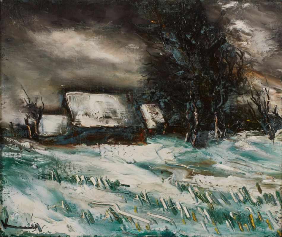 Gemälde Maurice de Vlaminck1876 Paris - 1958 Rueil-la-Gadelière (Eure) Erster starker Einfluß