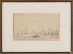 Bleistiftzeichnung Carl Morgenstern1811 Frankfurt - 1893 Frankfurt "Venedig" verso mit dem