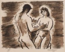 Lithografie Franz Masareel1889 Blankenberge - 1972 Avignon "Couple de Nus" u. re. sign. u. dat.