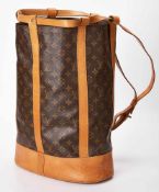 Rucksack Louis Vuitton Randonnée Monogram GM Shoulder Bag. Gummiertes Baumwollgewebe mit Leder,