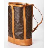 Rucksack Louis Vuitton Randonnée Monogram GM Shoulder Bag. Gummiertes Baumwollgewebe mit Leder,