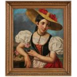 Gemälde Bildnismaler um 1830Wohl "Portrait der Comtesse Caroline-Louise de Saint-Cricq (1810-