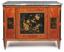 Louis-XVI-Stil-Halbschrank,Frankreich 19. Jh. Front u. Seiten Palisander furn. (Blindholz Eiche),