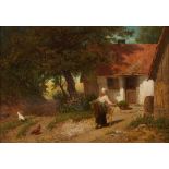 Gemälde Anton Burger1924 Frankfurt - 1905 Kronberg Genre- u. Landschaftsmaler, lernt zunächst beim