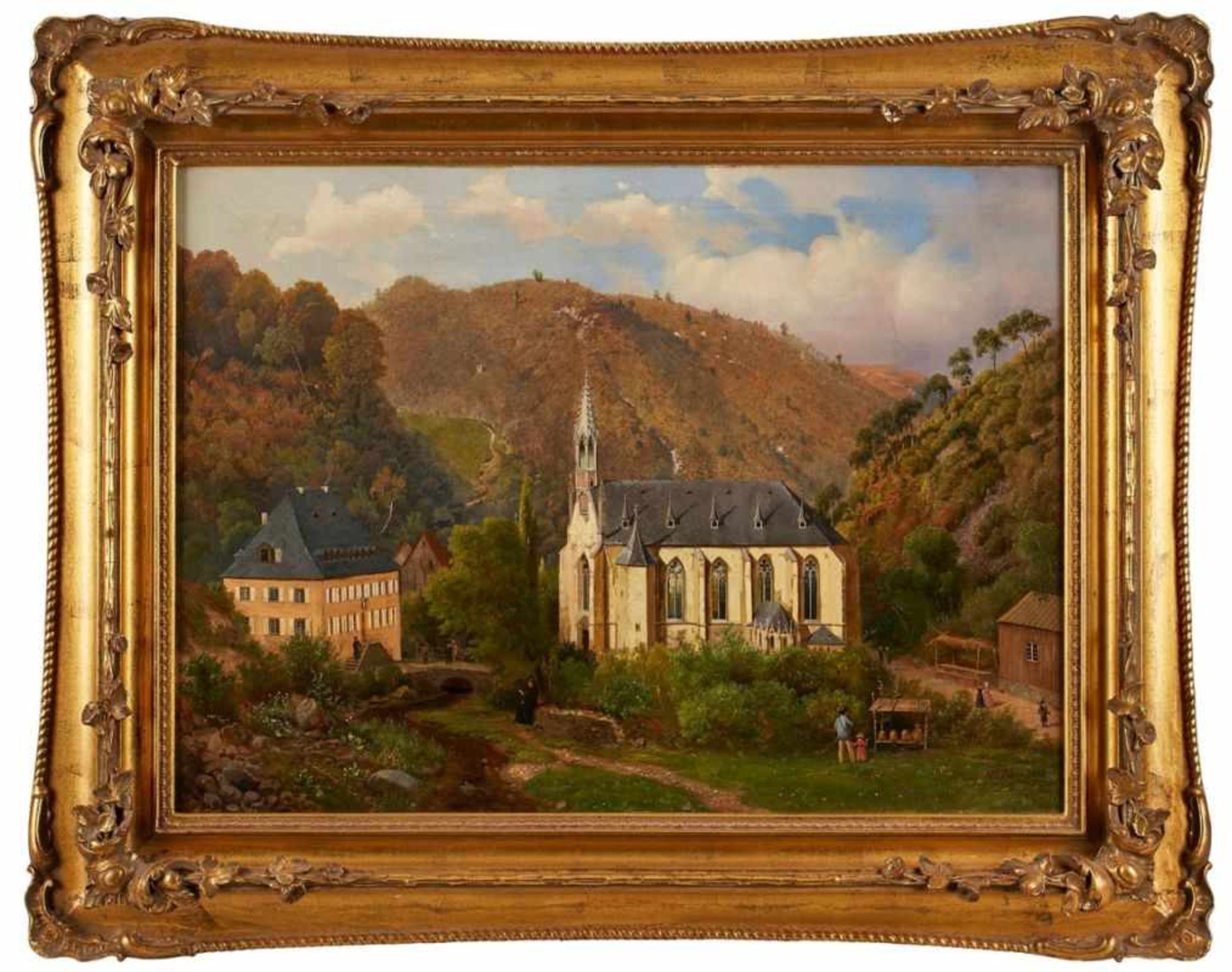 Gemälde Wilhelm Zobus1831 Geisenheim - 1869 Geisenheim Studierte in Düsseldorf bei K. Fr. Lessing,