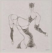Radierung Hans Bellmer1902 Kattowitz - 1975 Paris "Zebrafrau" u. re. sign. Bellmer Exemplar 18/