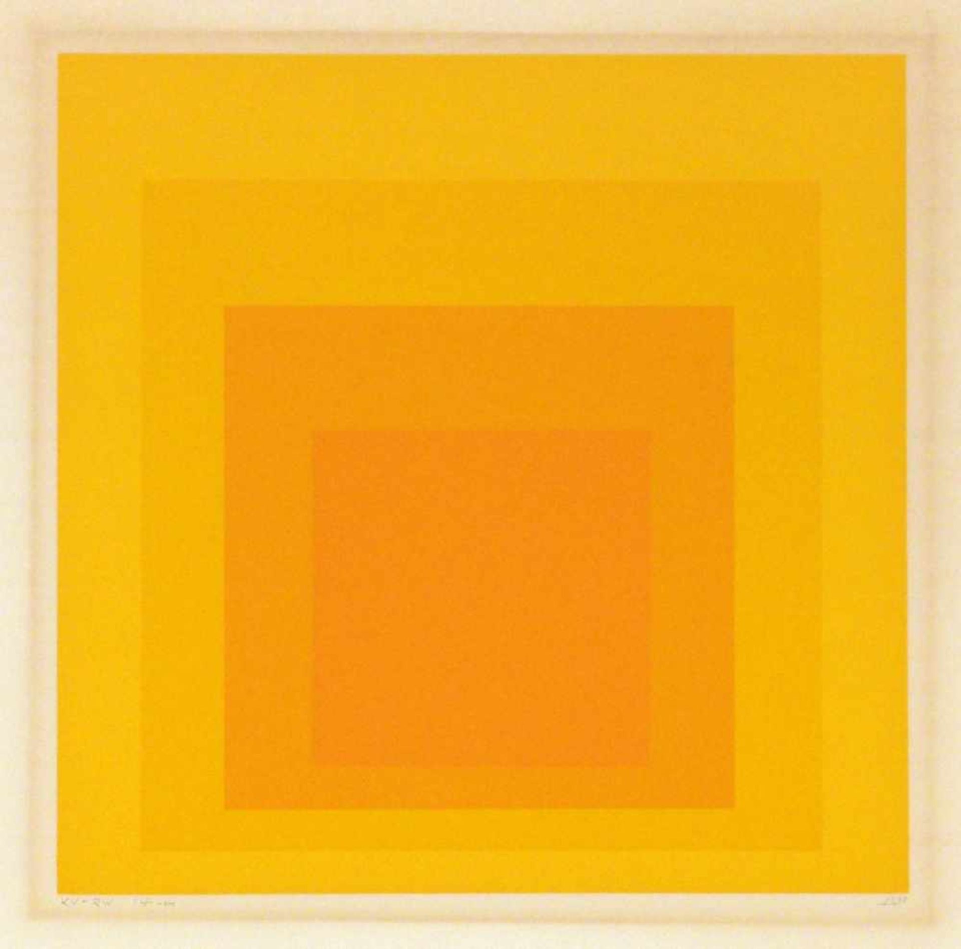 Josef Albers Bottrop 1888 - 1965 New Haven/Connecticut KV-RW. Farb. Siebdruck. 1967. 28 x 28 cm (