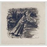 Ernst Barlach Wedel 1870 - 1938 Rostock An den Mond 3. Lithographie. 1924. 18,2 x 20,7 cm (25 x 26,3