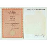 Joseph Beuys Krefeld 1921 - 1986 Düsseldorf Fettbriefe. 5 Bll. fettgetränkte Briefpapiere. 1973.