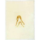 Joseph Beuys Krefeld 1921 - 1986 Düsseldorf Petticoat. Farb. Radierung. 1985. 17,6 x 11,8 cm (44 x