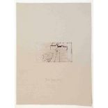Joseph Beuys Krefeld 1921 - 1986 Düsseldorf Kreuz des Saturn. Radierung. 1982. 10,2 x 17,9 cm (51,