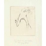Joseph Beuys Krefeld 1921 - 1986 Düsseldorf Frau rennt weg mit Gehirn. Radierung. 1980. 24,8 x 20,