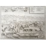 Wiesensteig. Ansicht. "Statt Wissenstaig." Kupferstich, erste Hälfte des 18. Jahrh. 27 x 36 cm (Pl),