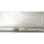 Indonesien. 4 Ansichten. a) "The Castle of Batavia." Kupferstich. 10,9 x 30,9 cm (Bl). leicht