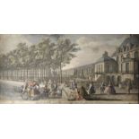 Paris. Drei Ansichten aus dem 18. und frühen 19. Jh. a) "View of One Wing of Fontainebleau, taken