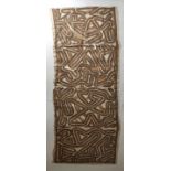 Tapa (Rindenbaststoff), Ozeanien Rechteckiges Textil, evtl. für Wickelrock, bedruckt, ca. 165 x 63,5