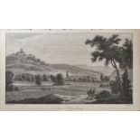 Zwei Ansichten. a) "Der Breuberg". Kupferstich von H. Grape nach Meyer, um 1800. 8,7 x 15,6 cm (