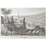 Heidelberg. Drei Ansichten. a) "Heidelberg." Kupferstich (?) um 1850, 8,5 x 13,6 cm (Darstellung),