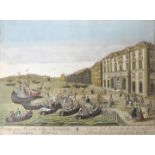 Marseille "Prospectus Palatii urbis Marsiliae Partisque Portus", koloriert. Bl.: 31,5 x cm.