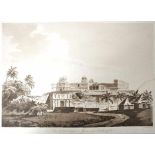 Indien. 5 Ansichten. a) "N. E. View of the Nabob's College, Mosoue & Palace at Trichinopoly." - "