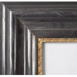 Holländischer Rahmen, Stil 17. Jh. 10 cm Holzleiste (Eiche) mit Kehle-Wulst-Profil, schwarz