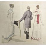 Mode des 19. Jahrhunderts. Sechs Darstellungen. Kolorierte Kupferstiche, 1813-1816. Meist ca. 19 x