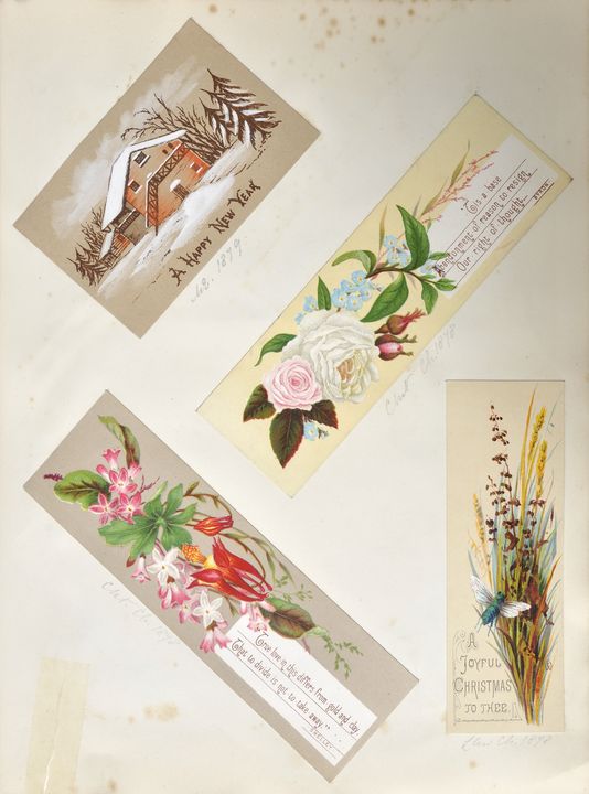 Drei Alben Glanzbilder, Dtl./ Engl., ca. 1880-1900 Zwei Sammelalben von Kindern, bestückt mit - Bild 5 aus 7