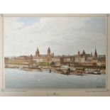 Mainz. Zwei Ansichten. a) "Mainz." Chromolithographie. Hamburg, Kempner um 1895. 17,5 x 24,5 cm (