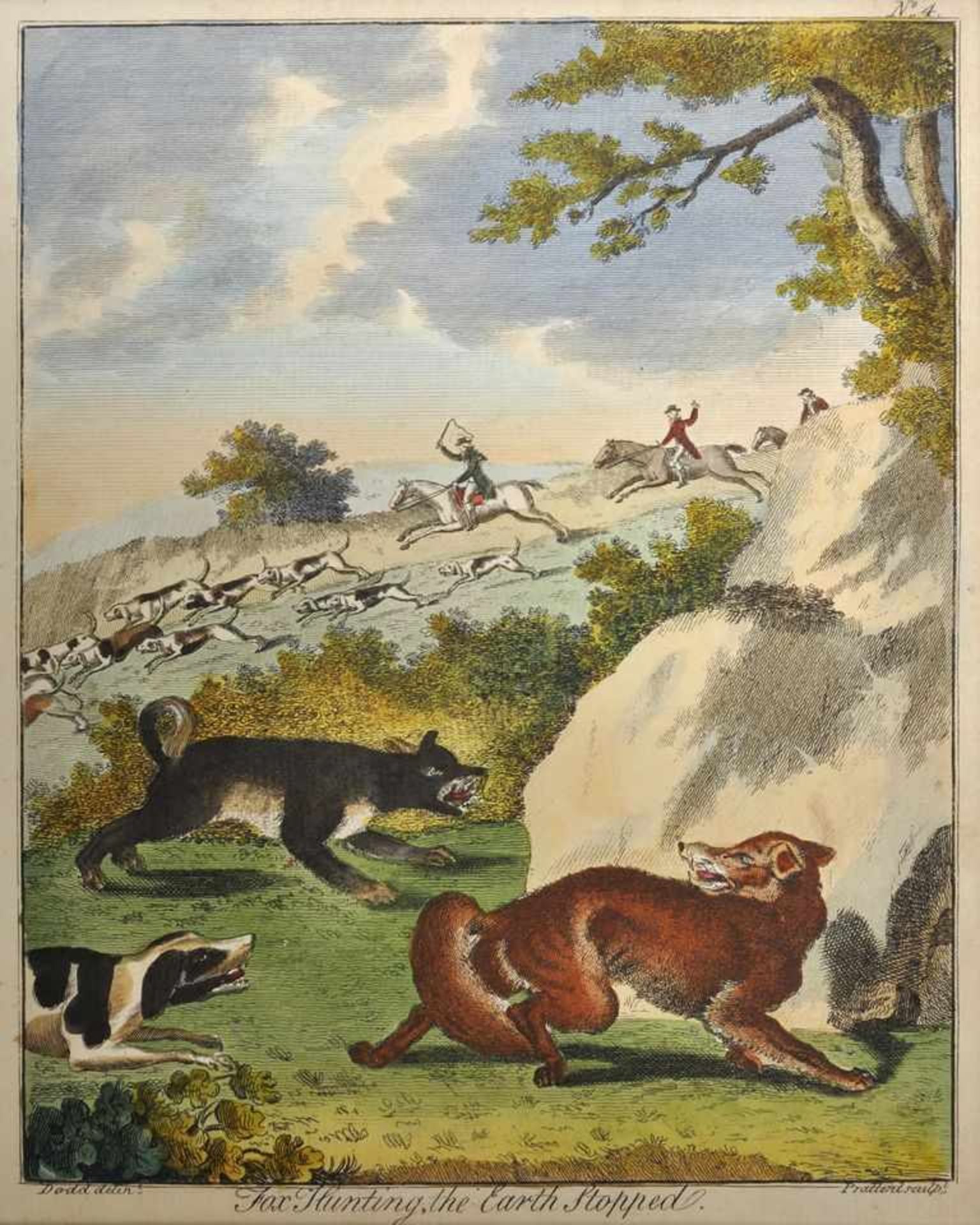 Jagdszenen. Drei Darstellungen. "Fox Hunting, the Earth Stopped." - "Otter Hunting." - "Stag - Bild 2 aus 5