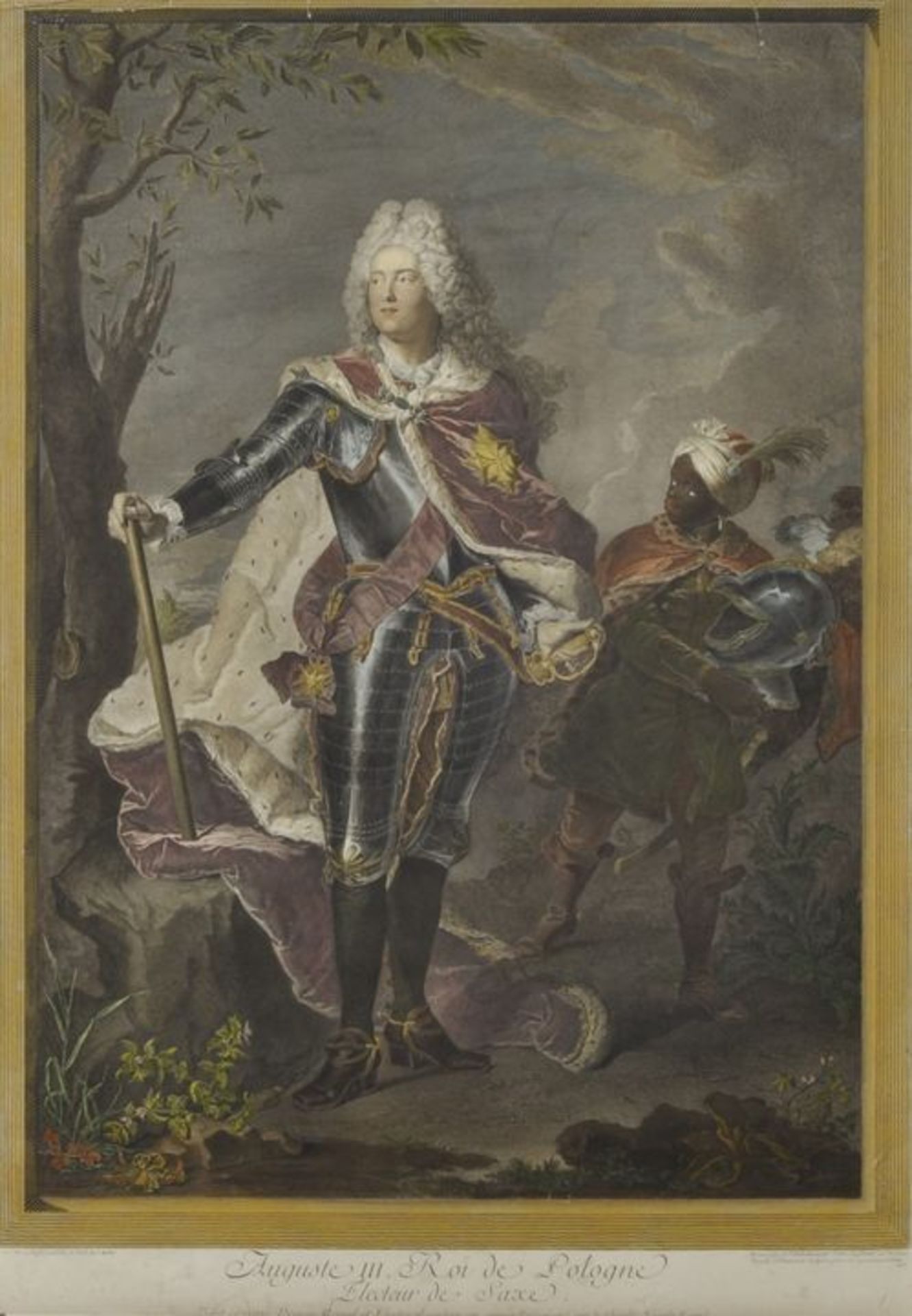 Balechou, Jean-Josephe. 1716-1764 "August III. Roi de Pologne Electeur de Saxe." Nach Hyacinthe