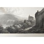 Heidelberg. Drei Ansichten. a) "Das Heidelberger Schloss von dessen Altan mit dem Neckarthal."