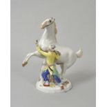 Türke mit Pferd, Meissen, Ausformung 1964 Modell J. J. Kaendler 1765. Porzellan, polychrome