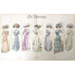 "Chic Parisien." 26 Darstellungen. Kolorierte Lithographen. Paris u. Wien um 1900. Ca 30 x 20 u.