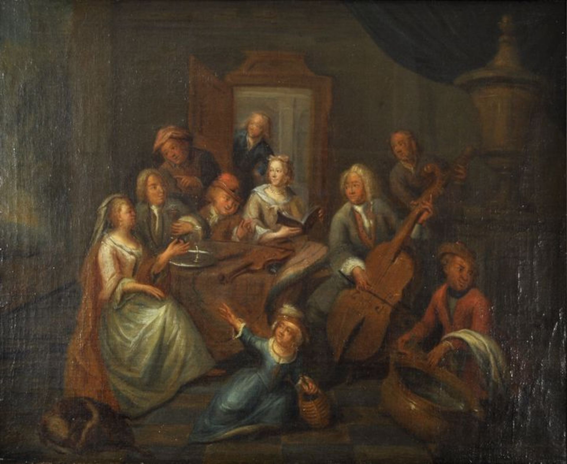 Blommaerdt, Maximilian. Tätig um 1700 Antwerpen, zugeschr. Musikalische Gesellschaft. Öl auf