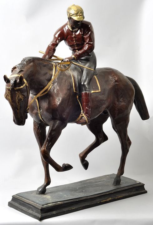 Bonheur, Isidore Jules. 1827-1901 Große Bronze Jockey auf Rennpferd (Le Grand Jokey) . Bronze, - Image 5 of 5