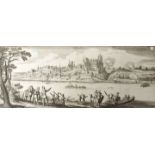 Steinheim. Ansicht. "Steinheim." Kupferstich von Merian, um 1650. 12,3 x 31,9 cm (Darstellung), 15,