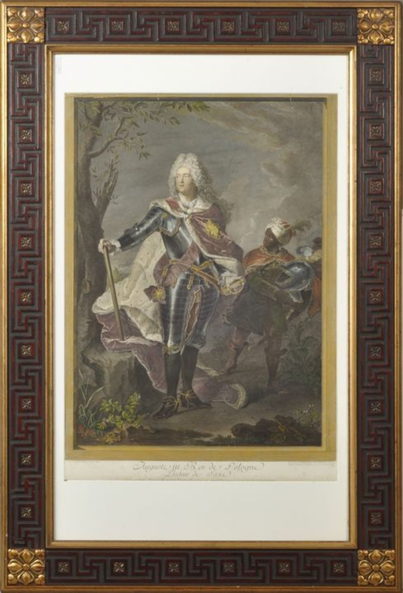 Balechou, Jean-Josephe. 1716-1764 "August III. Roi de Pologne Electeur de Saxe." Nach Hyacinthe - Bild 2 aus 2
