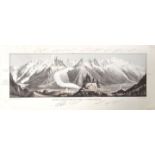 Mont Blanc und Region. 20 Blatt. a) "Vue du Site d'Allevard". Kupferstich von Ballin/Nee 1782. 43,