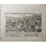 Rieneck. Ansicht. "Rineck." Kupferstich, 1678, 9,6 x 15,2 cm (Pl), ca. 15 x 18 cm (Bl).Linker Rand
