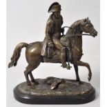 Reiterfigur Napoleon als Feldherr, 2. H. 19. Jh. Bronze, patiniert, Pferdeschweif zu verlöten.